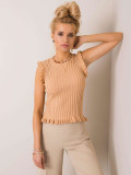 Beige gestreifte Bluse RUE PARIS
