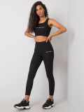 Schwarzes gestreiftes Sportset