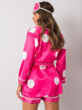 Fuchsia Schlafanzug-Set mit Punkten