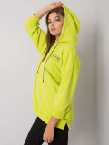 Limettenfarbene Baumwolljacke mit Taschen