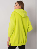 Limettenfarbene Baumwolljacke mit Taschen
