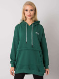 Dunkelgrüne Damen Kapuzenpullover