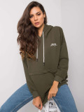 Khaki Damen Kapuzenpullover