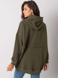Khaki Damen Kapuzenpullover