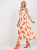 Elegantes oranges Midi-Kleid