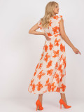 Elegantes oranges Midi-Kleid
