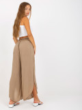 Beige luftige Hose mit Schlitz OCH BELLA