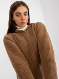 Helle braune Damen-Alpakawolljacke Carolyn
