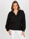 Elegante schwarze Bluse aus Viskose