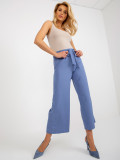 Dunkelblaue Material Culottes mit Bindung
