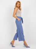 Dunkelblaue Material Culottes mit Bindung