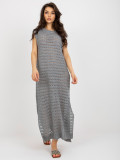Graues Sommer-Maxikleid aus Strick