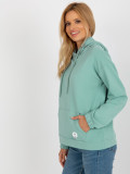 Pistazien Damen Kapuzenpullover mit Aufnäher
