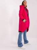 Rosa lange Kapuzenjacke