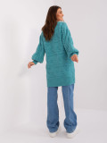 Türkises Oversize Strickkleid