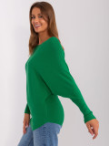 Grüner Damen Oversize Pullover mit Viskose