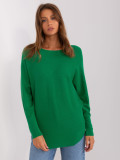 Grüner Damen Oversize Pullover mit Viskose