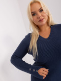 Granatfarbener Plus-Size-Pullover aus Viskose