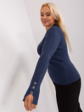 Granatfarbener Plus-Size-Pullover aus Viskose