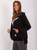 Schwarze asymmetrische Sweatjacke