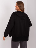 Schwarze asymmetrische Sweatjacke