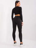 Schwarze Sportleggings mit Streifen