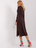 Elegantes Midi-Kleid in Dunkelbraun