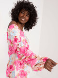 Rosa Bluse mit Blumenmuster
