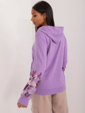 Kapuzensweatshirt in hellem Violett