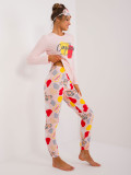 Rosa Pyjama mit langen Ärmeln