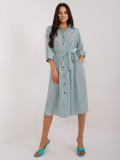 Ausgestellte Midi-Kleid mit 3/4-Ärmeln