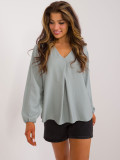 Bequeme Bluse mit Puffärmeln