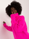 Stylisches fluoreszierendes rosa Kleid