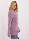 Lila Pullover mit langen Ärmeln