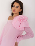 Elegante asymmetrische Bluse in Rosa