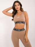 Stylisches beiges Top ohne Ärmel