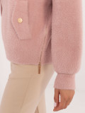 Stylische rosa Winterjacke mit Kapuze