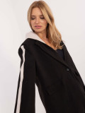 Stylische schwarze Jacke mit abnehmbarer Kapuze