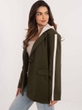 Stylische khaki Jacke mit Kapuze