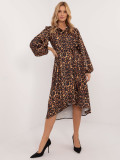 Asymmetrisches Kleid mit Leopardenmuster