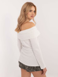 Eleganter ecru Pullover mit langen Ärmeln