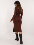 Elegantes Midi-Kleid in Dunkelbraun