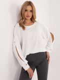 Elegante weiße Bluse mit langen Ärmeln