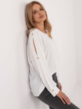 Elegante weiße Bluse mit langen Ärmeln