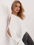Elegante weiße Bluse mit langen Ärmeln