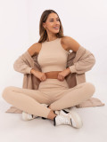 Beige Komplett mit langen Ärmeln