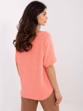 Bequemer Pullover in Pfirsichfarbe
