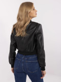 Stylische schwarze Bomberjacke