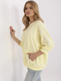 Stylische Bluse mit Stickerei in leuchtendem Gelb