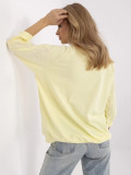 Stylische Bluse mit Stickerei in leuchtendem Gelb